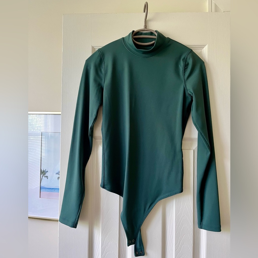 Abercrombie Teal Mock Neck Body Suit